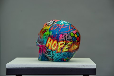 skull street art de wttrwulghe Xavier